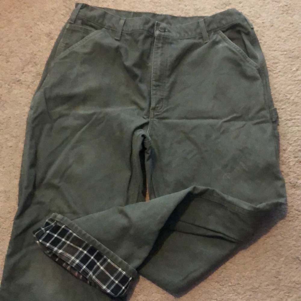 Men’s Carhartt flannel lined work pants 38 x 32